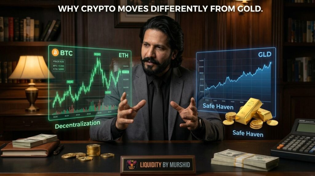 why crypto moves differently from gold