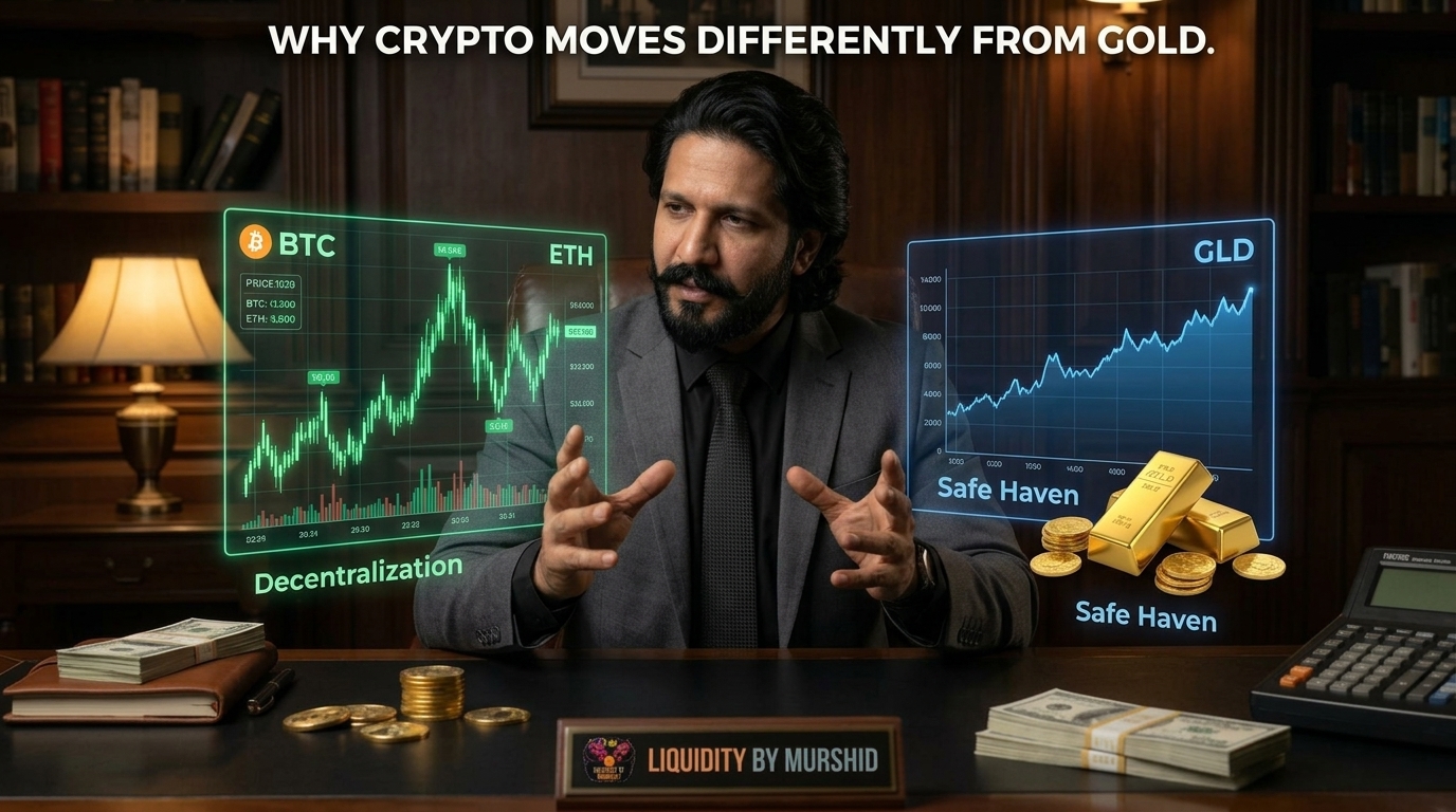why crypto moves differently from gold